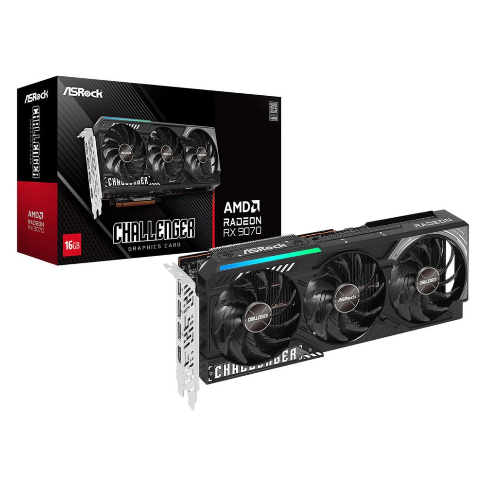 ASRock AMD Radeon RX 9070 Challenger 16GB 1 ASRock AMD Radeon RX 9070 Challenger 16GB