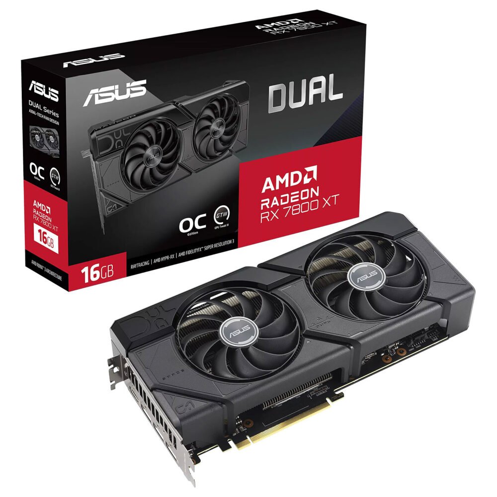 ASUS Dual Radeon RX 7800 XT O16G 1 ASUS Dual Radeon RX 7800 XT O16G