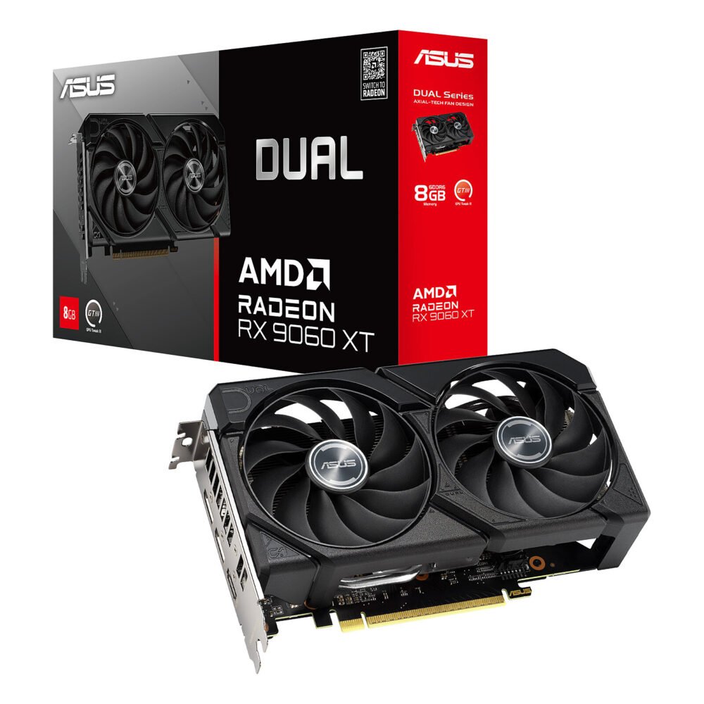 ASUS Dual Radeon RX 9060 XT 8GB GDDR6 1 ASUS Dual Radeon RX 9060 XT 8GB GDDR6
