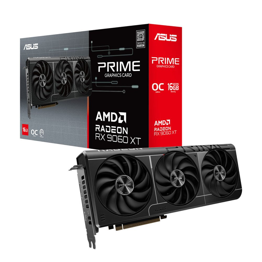 ASUS Prime Radeon RX 9060 XT OC Edition 16GB GDDR6 1 ASUS Prime Radeon RX 9060 XT OC Edition 16GB GDDR6