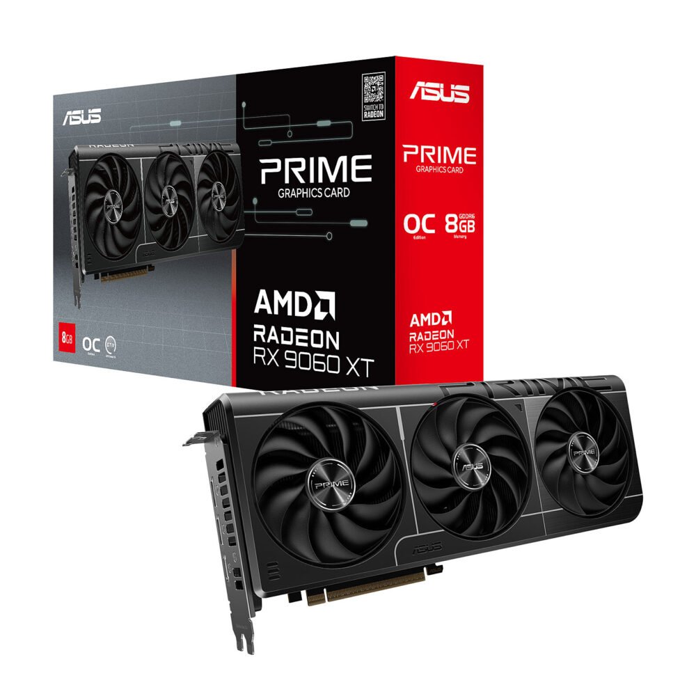 ASUS Prime Radeon RX 9060 XT OC Edition 8GB GDDR6 1 ASUS Prime Radeon RX 9060 XT OC Edition 8GB GDDR6