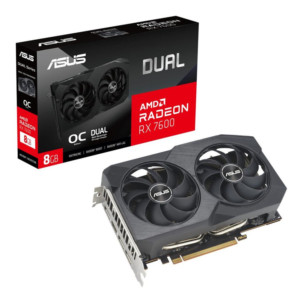 ASUS Radeon RX 7600 DUAL O8G 1 ASUS Radeon RX 7600 DUAL O8G