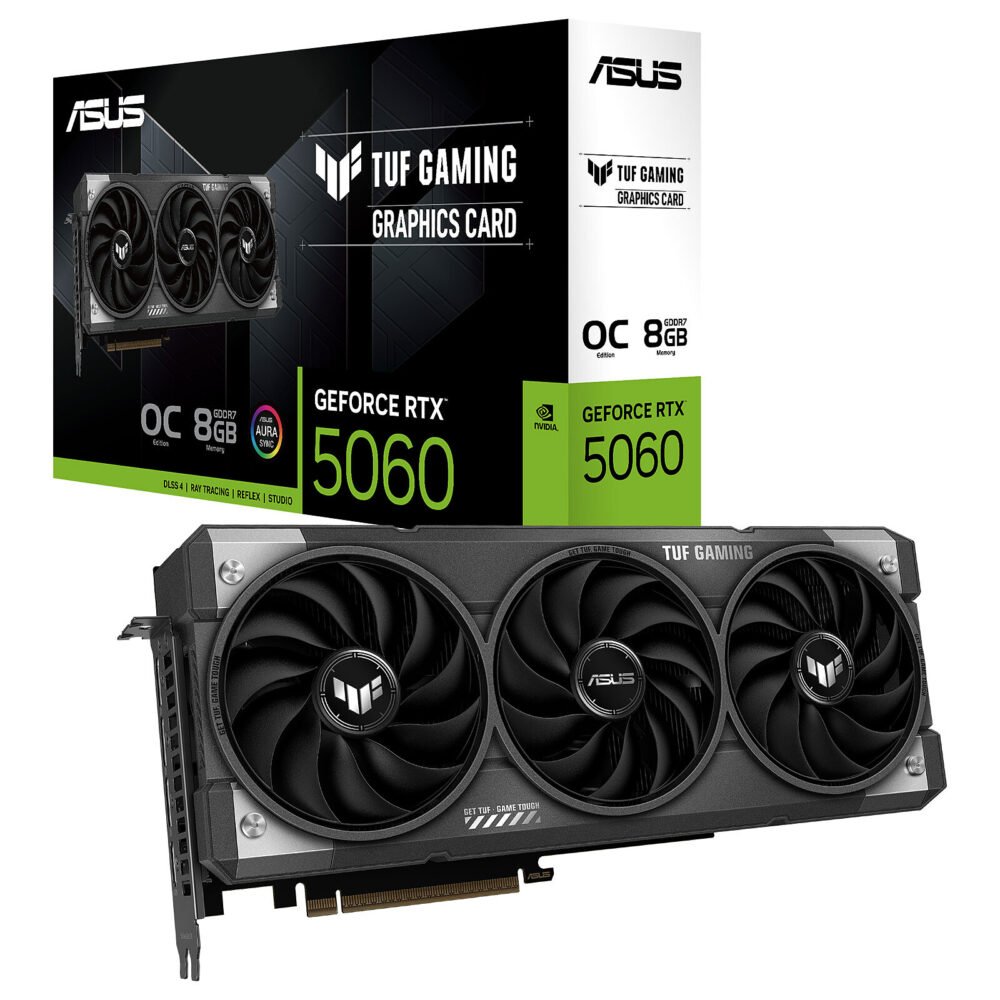 ASUS TUF Gaming GeForce RTX 5060 OC Edition 8GB 1 ASUS TUF Gaming GeForce RTX 5060 OC Edition 8GB