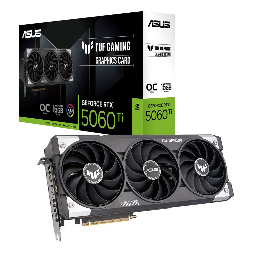 ASUS TUF Gaming GeForce RTX 5060 Ti OC Edition 16GB 1 ASUS TUF Gaming GeForce RTX 5060 Ti OC Edition 16GB