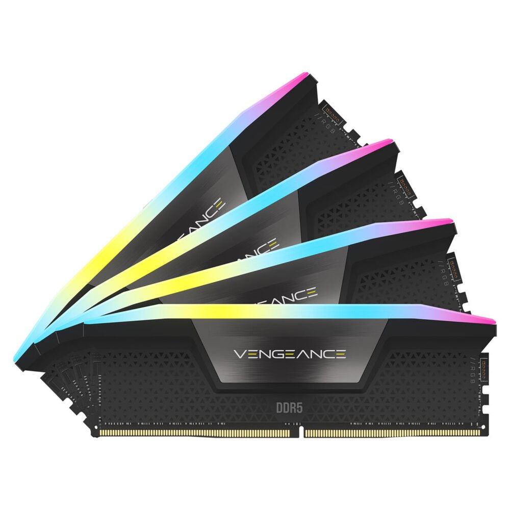 Corsair Vengeance RGB DDR5 192 Go (4 x 48 Go) 5200 MHz CL38 - Noir 1 Corsair Vengeance RGB DDR5 192 Go (4 x 48 Go) 5200 MHz CL38 - Noir