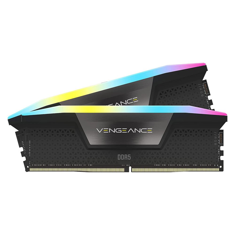Corsair Vengeance RGB DDR5 32 Go (2 x 16 Go) 6000 MHz CL30 - Noir 1 Corsair Vengeance RGB DDR5 32 Go (2 x 16 Go) 6000 MHz CL30 - Noir