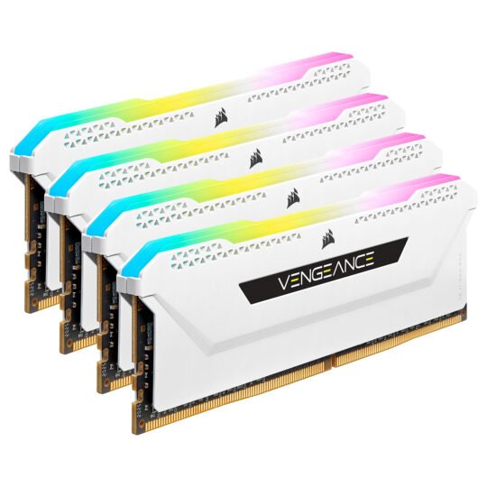 Corsair Vengeance RGB PRO SL Series 32 Go (4 x 8 Go) DDR4 3200 MHz CL16 - Blanc 6 Corsair Vengeance RGB PRO SL Series 32 Go (4 x 8 Go) DDR4 3200 MHz CL16 - Blanc