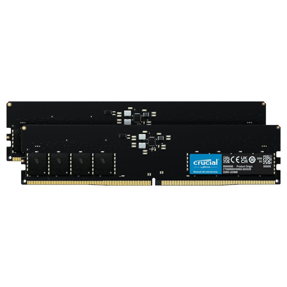 Crucial DDR5 64 Go (2 x 32 Go) 4800 MHz CL40 1 Crucial DDR5 64 Go (2 x 32 Go) 4800 MHz CL40