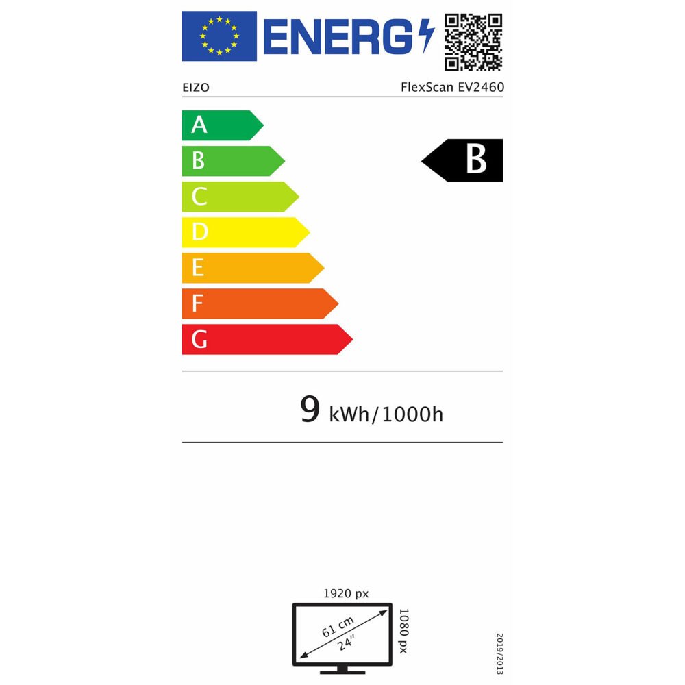 EIZO 23.8" LED - FlexScan EV2460 Noir