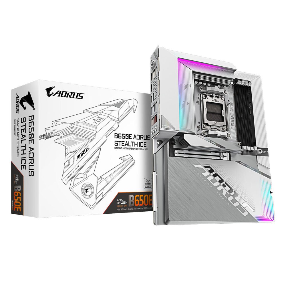 Gigabyte B650E AORUS STEALTH ICE 1 Gigabyte B650E AORUS STEALTH ICE