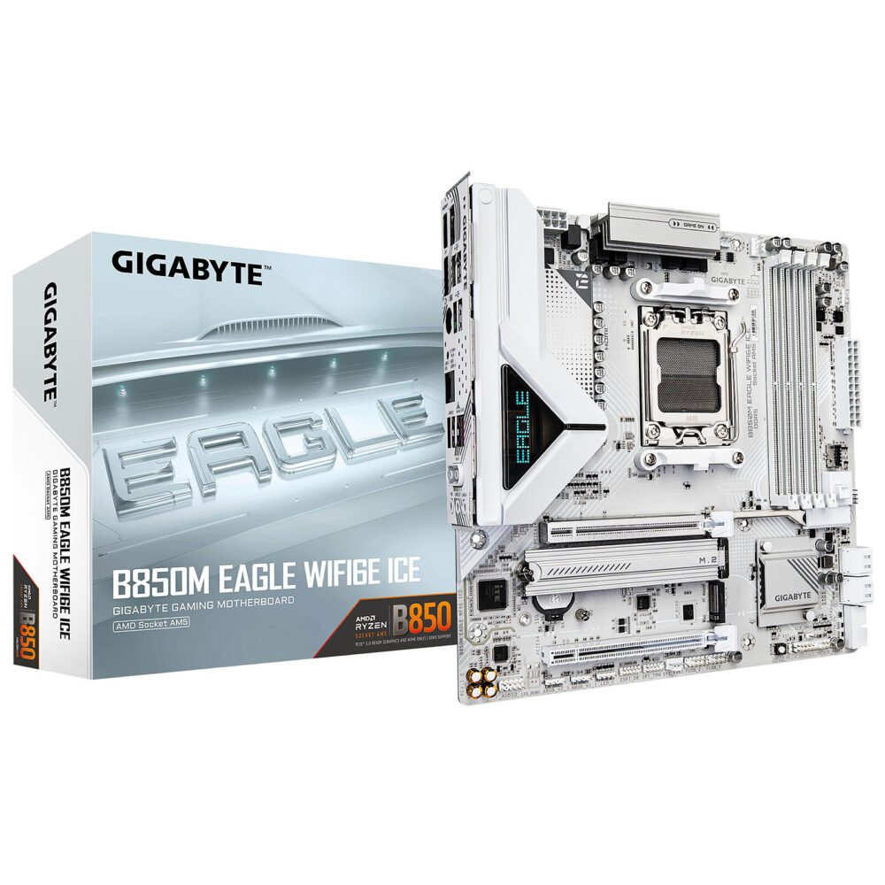 Gigabyte B850M EAGLE WIFI6E ICE 1 Gigabyte B850M EAGLE WIFI6E ICE