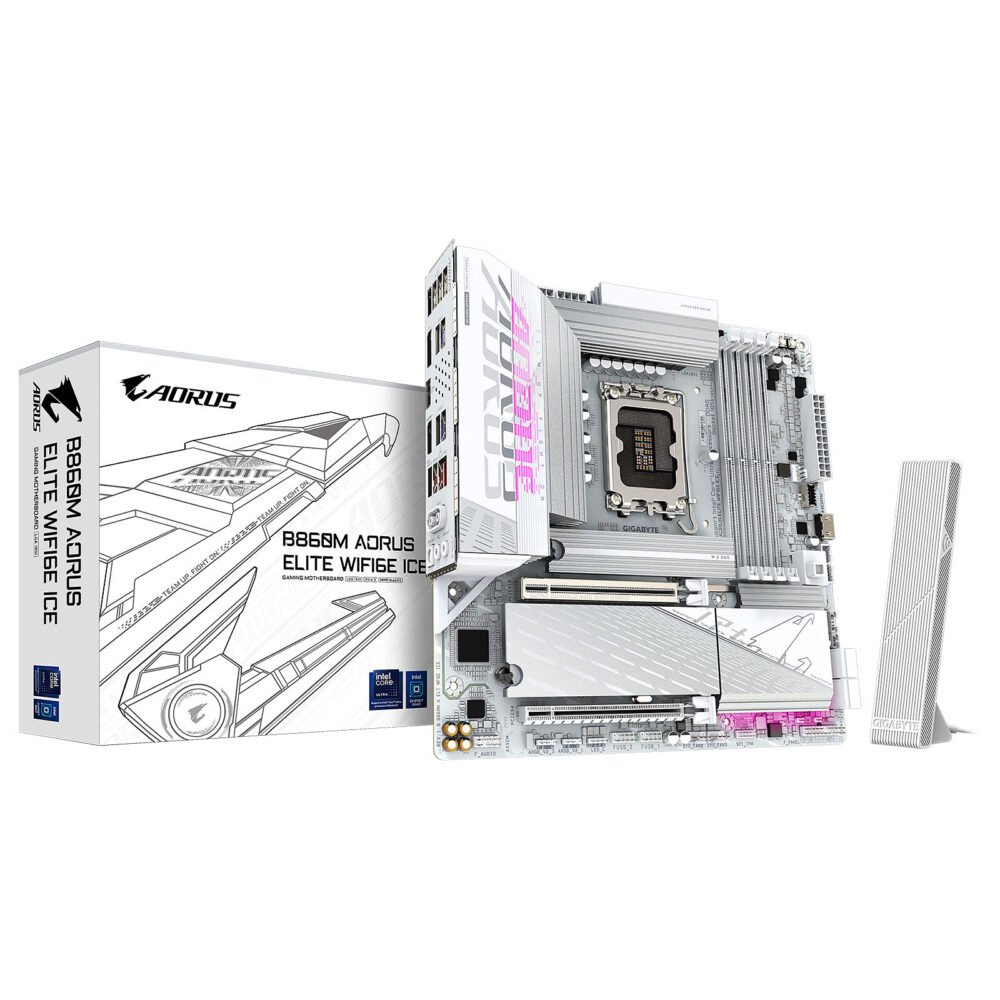 Gigabyte B860M AORUS ELITE WIFI6E ICE 1 Gigabyte B860M AORUS ELITE WIFI6E ICE
