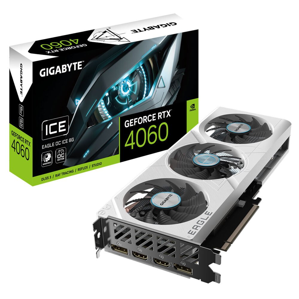 Gigabyte GeForce RTX 4060 EAGLE OC ICE 8G 1 Gigabyte GeForce RTX 4060 EAGLE OC ICE 8G
