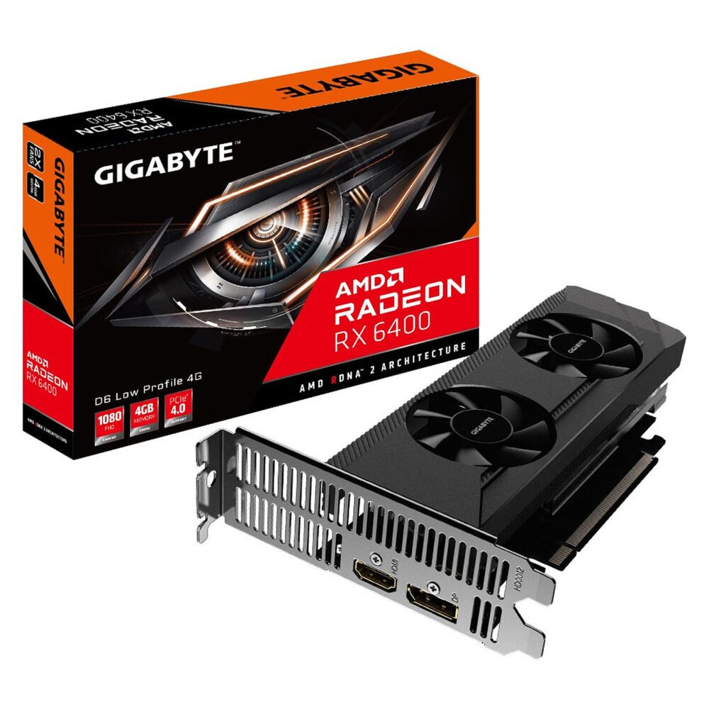 Gigabyte Radeon RX 6400 D6 Low Profile 4G 1 Gigabyte Radeon RX 6400 D6 Low Profile 4G