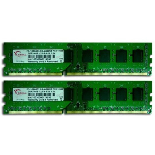 G.Skill NT Series 8 Go (2x 4Go) DDR3 1333 MHz 5 G.Skill NT Series 8 Go (2x 4Go) DDR3 1333 MHz