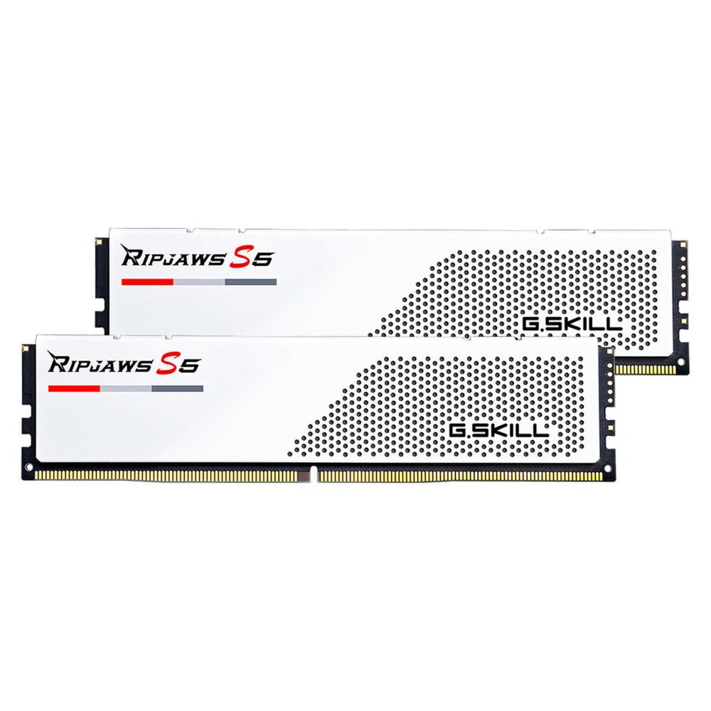 G.Skill RipJaws S5 Low Profile 48 Go (2 x 24 Go) DDR5 6000 MHz CL30 - Blanc 1 G.Skill RipJaws S5 Low Profile 48 Go (2 x 24 Go) DDR5 6000 MHz CL30 - Blanc