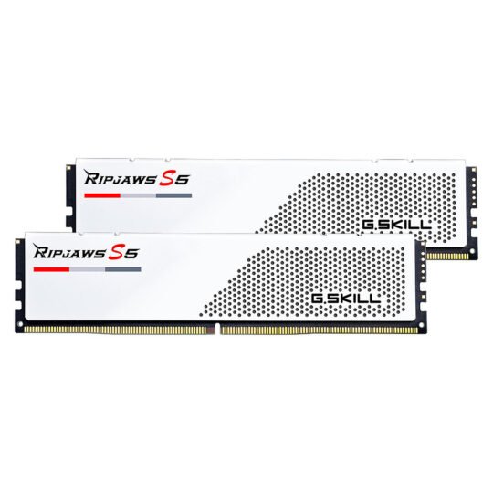 G.Skill RipJaws S5 Low Profile 64 Go (2 x 32 Go) DDR5 6000 MHz CL28 - Blanc 10 G.Skill RipJaws S5 Low Profile 64 Go (2 x 32 Go) DDR5 6000 MHz CL28 - Blanc