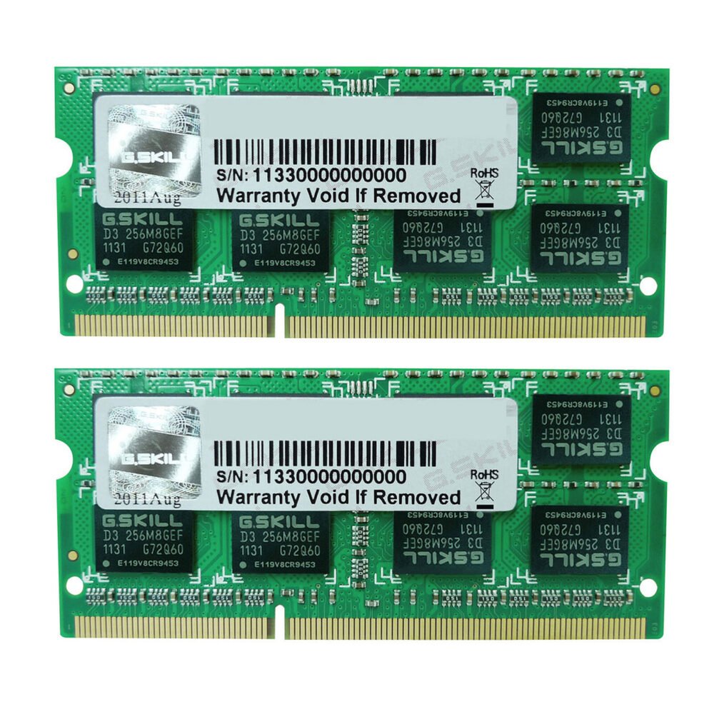 G.Skill SO-DIMM 16 Go (2 x 8 Go) DDR3 1600 MHz CL11 1 G.Skill SO-DIMM 16 Go (2 x 8 Go) DDR3 1600 MHz CL11