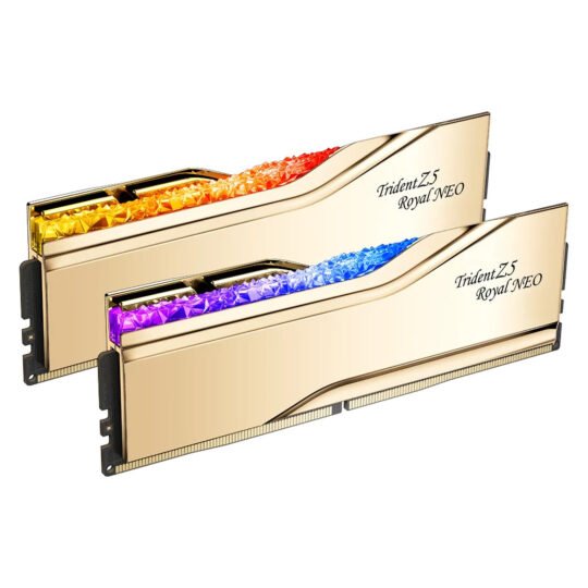 G.Skill Trident Z5 Royal Neo 32 Go (2 x 16 Go) DDR5 6000 MHz CL28 - Or 6 G.Skill Trident Z5 Royal Neo 32 Go (2 x 16 Go) DDR5 6000 MHz CL28 - Or