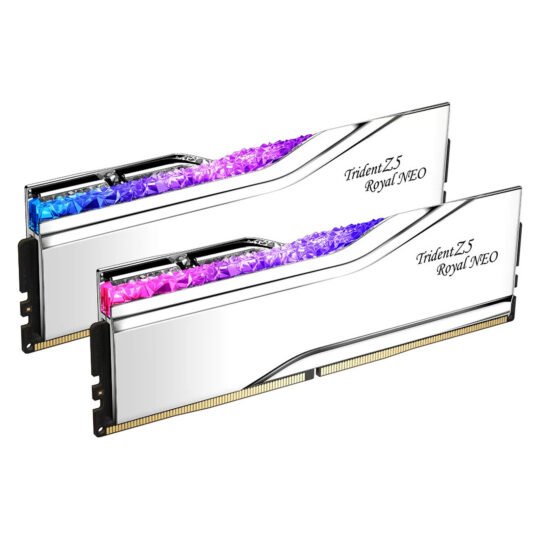 G.Skill Trident Z5 Royal Neo 48 Go (2 x 24 Go) DDR5 8000 MHz CL40 - Argent 2 G.Skill Trident Z5 Royal Neo 48 Go (2 x 24 Go) DDR5 8000 MHz CL40 - Argent