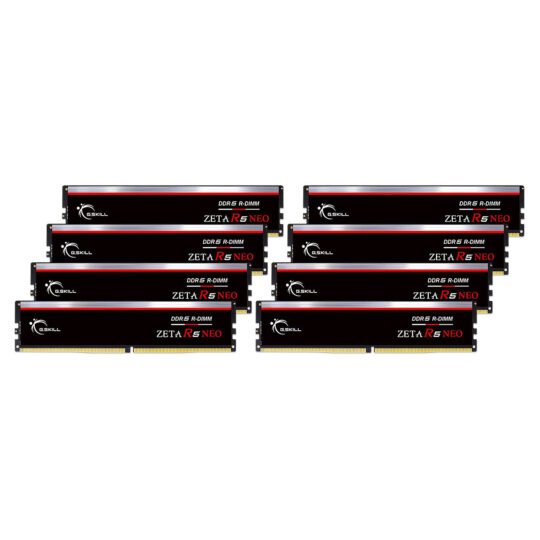 G.Skill Zeta R5 Neo 128 Go (8 x 16 Go) DDR5 ECC Registered 6000 MHz CL30 5 G.Skill Zeta R5 Neo 128 Go (8 x 16 Go) DDR5 ECC Registered 6000 MHz CL30
