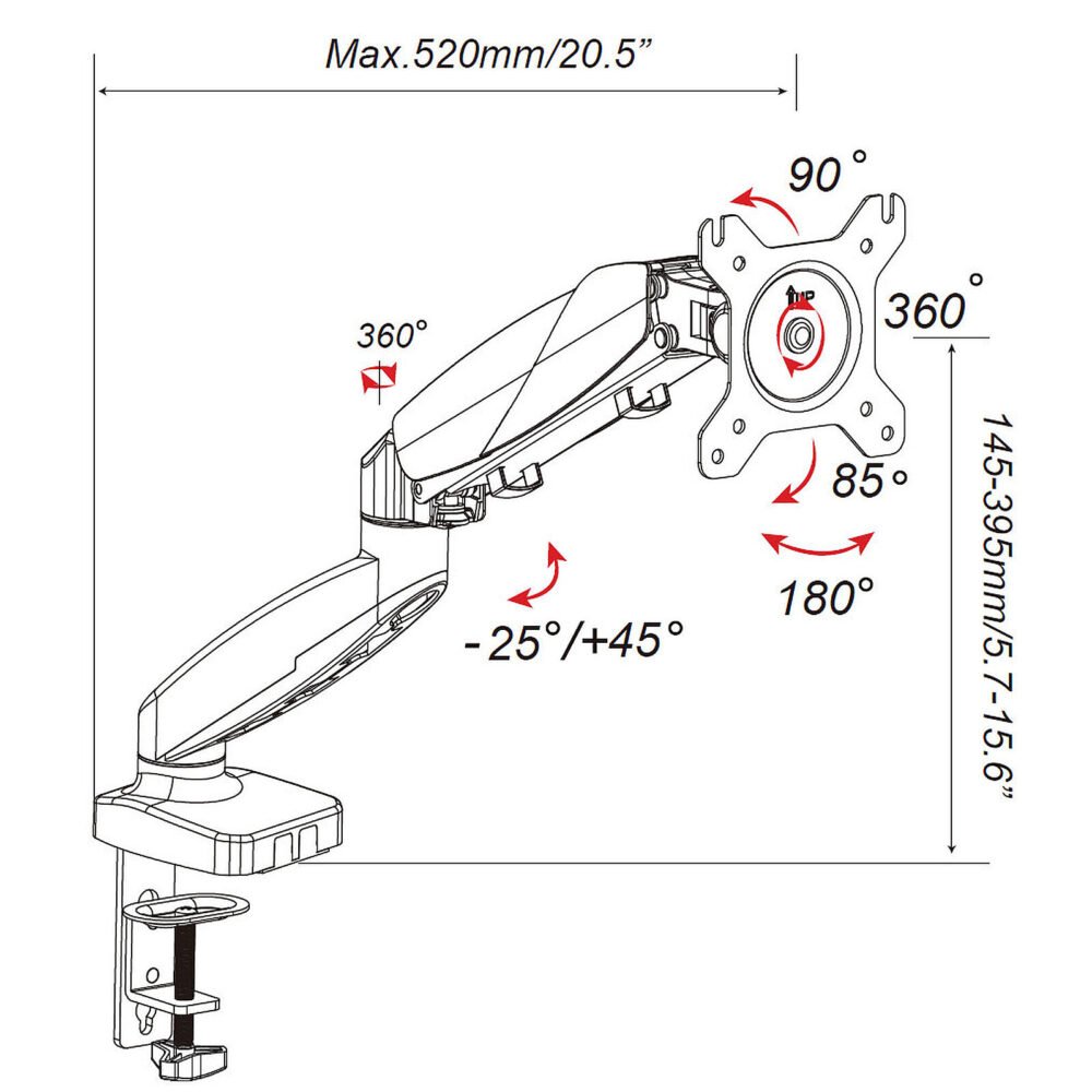 INOVU 23.8" LED - MB24 V2 + INOVU SBA1 Noir