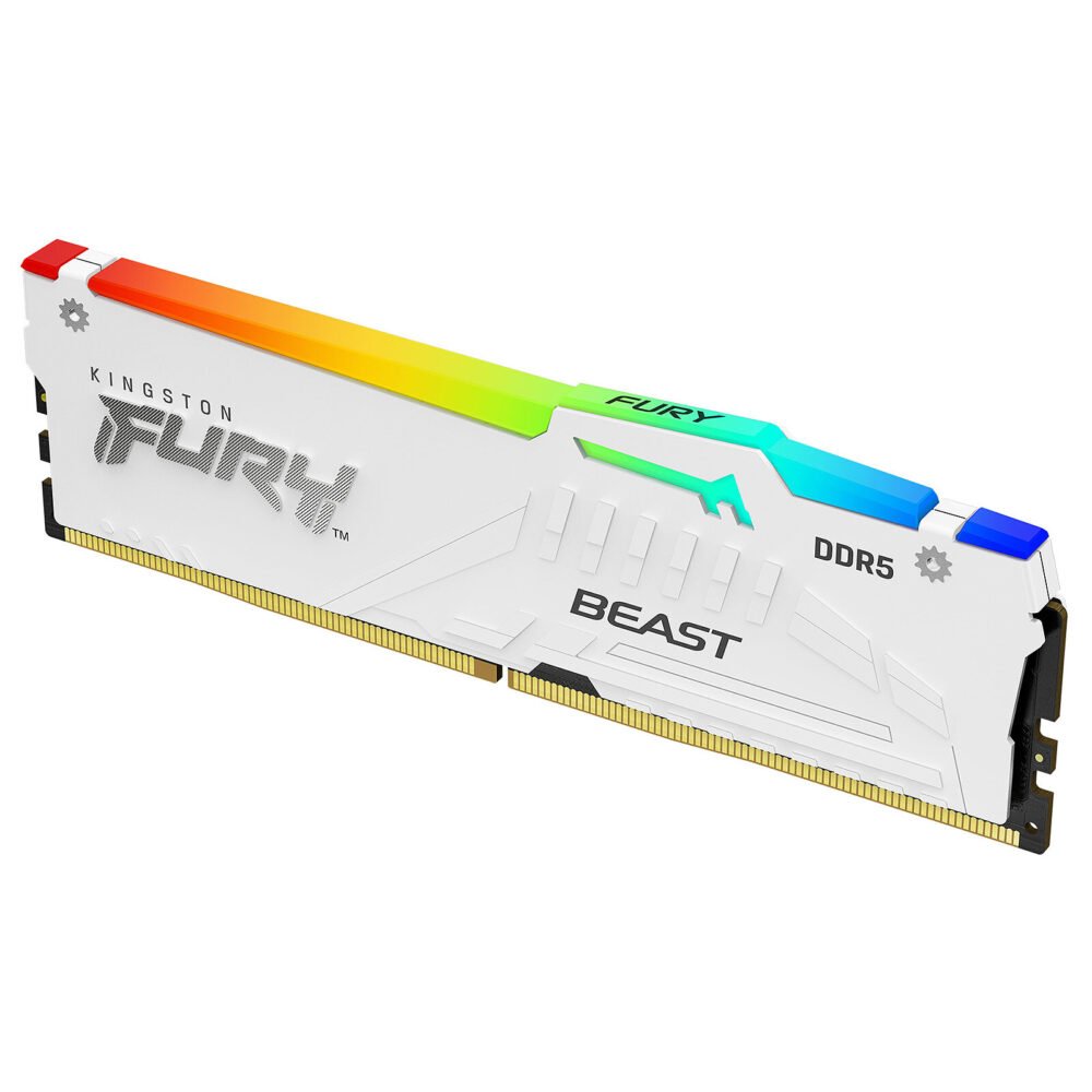 Kingston FURY Beast RGB 16 Go DDR5 6400 MHz CL32 - Blanc 1 Kingston FURY Beast RGB 16 Go DDR5 6400 MHz CL32 - Blanc