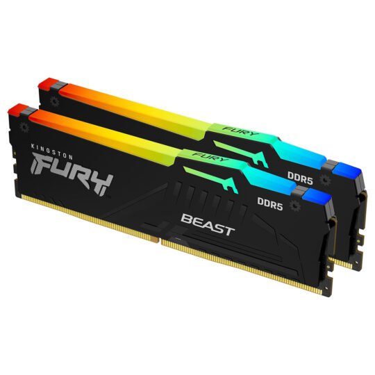 Kingston FURY Beast RGB 64 Go (2 x 32 Go) DDR5 5200 MHz CL40 3 Kingston FURY Beast RGB 64 Go (2 x 32 Go) DDR5 5200 MHz CL40