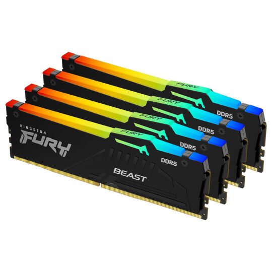 Kingston FURY Beast RGB 64 Go (4 x 16 Go) DDR5 6000 MHz CL40 4 Kingston FURY Beast RGB 64 Go (4 x 16 Go) DDR5 6000 MHz CL40