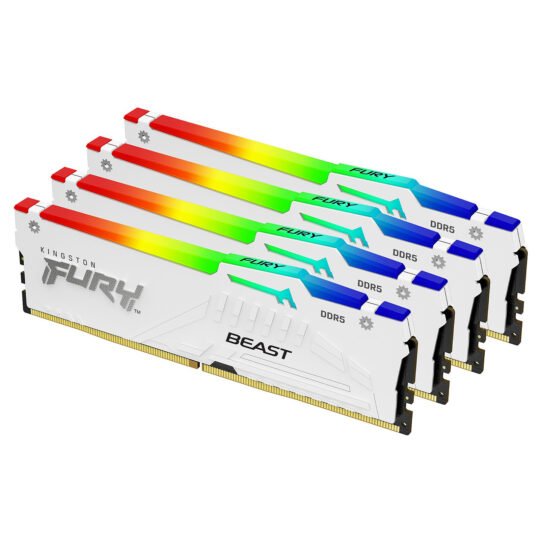 Kingston FURY Beast RGB 64 Go (4 x 16 Go) DDR5 6000 MHz CL40 - Blanc 5 Kingston FURY Beast RGB 64 Go (4 x 16 Go) DDR5 6000 MHz CL40 - Blanc