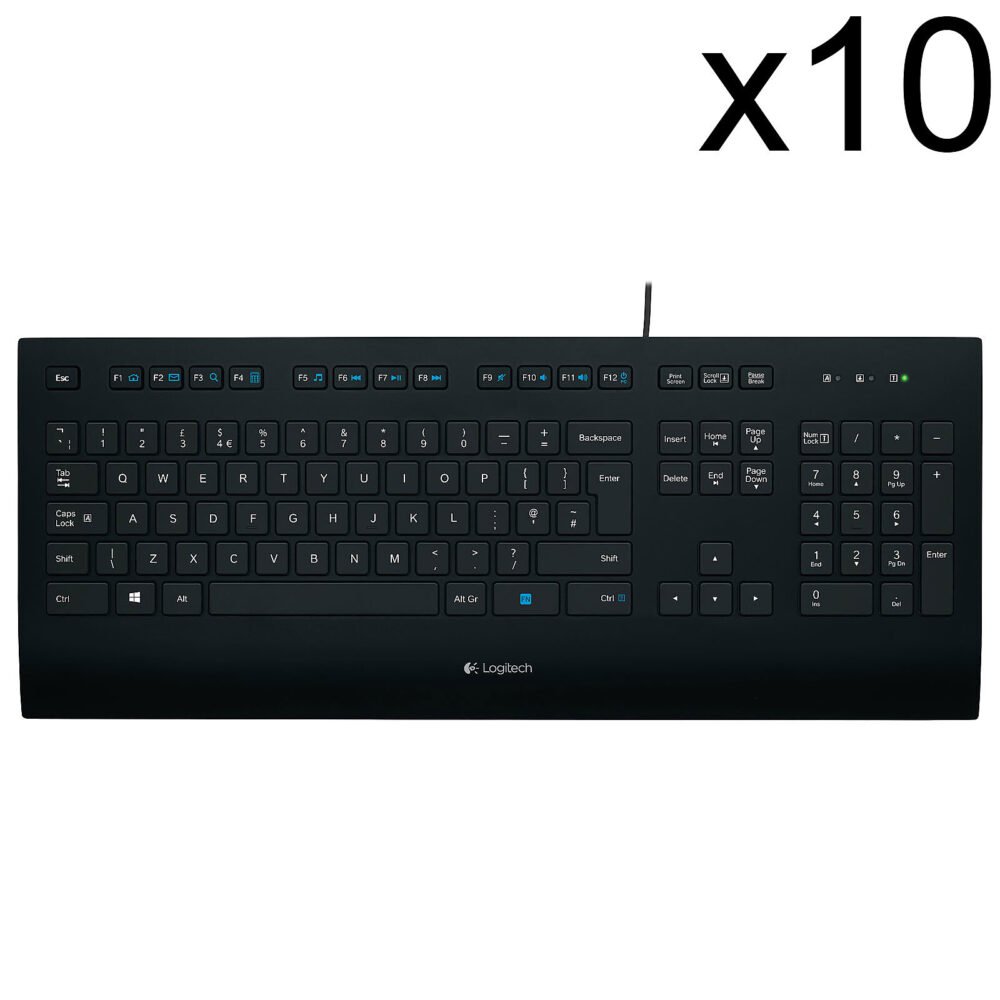 Logitech Corded Keyboard K280e (x10)