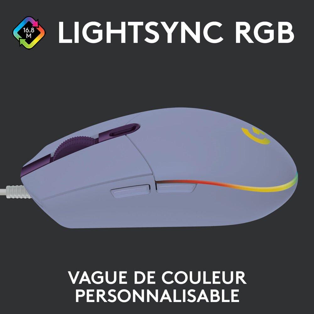Logitech G G203 LightSync (Lilas)