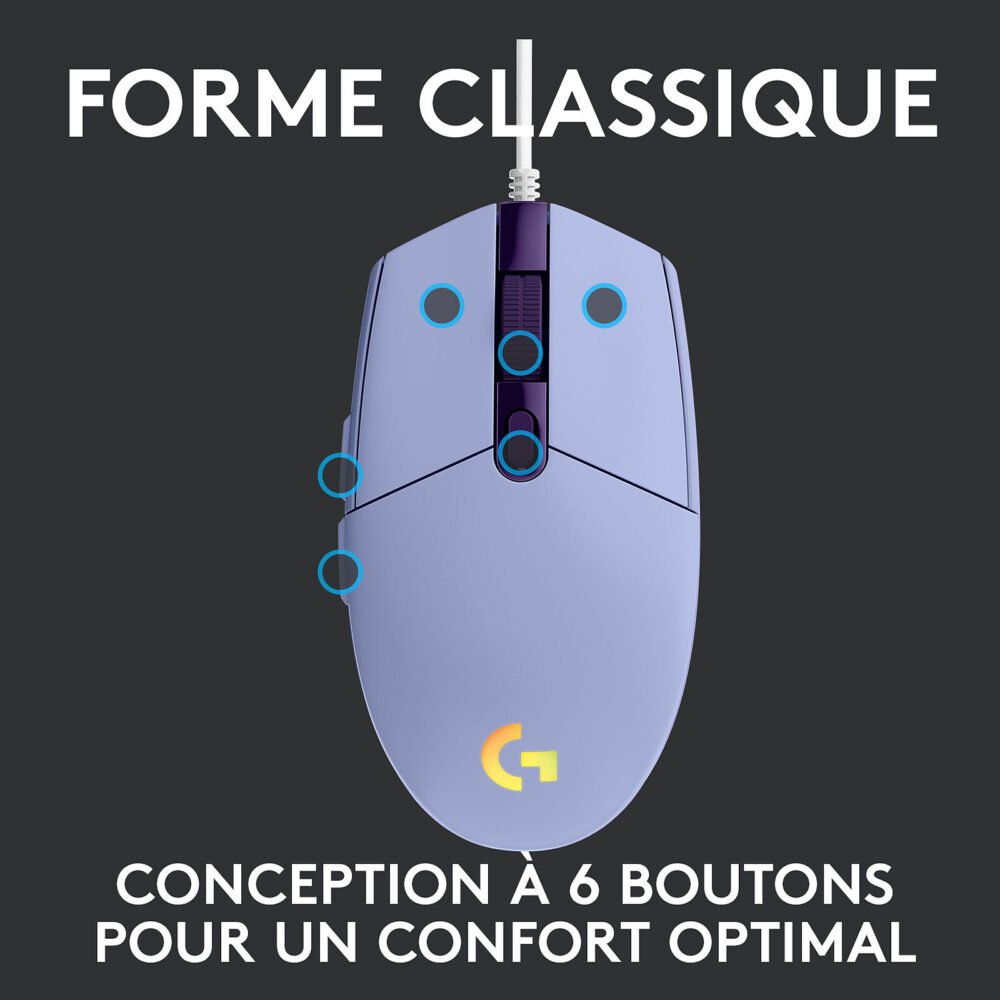 Logitech G G203 LightSync (Lilas)