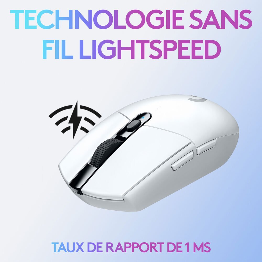 Logitech G G305 Lightspeed Wireless Gaming Mouse (Blanc)