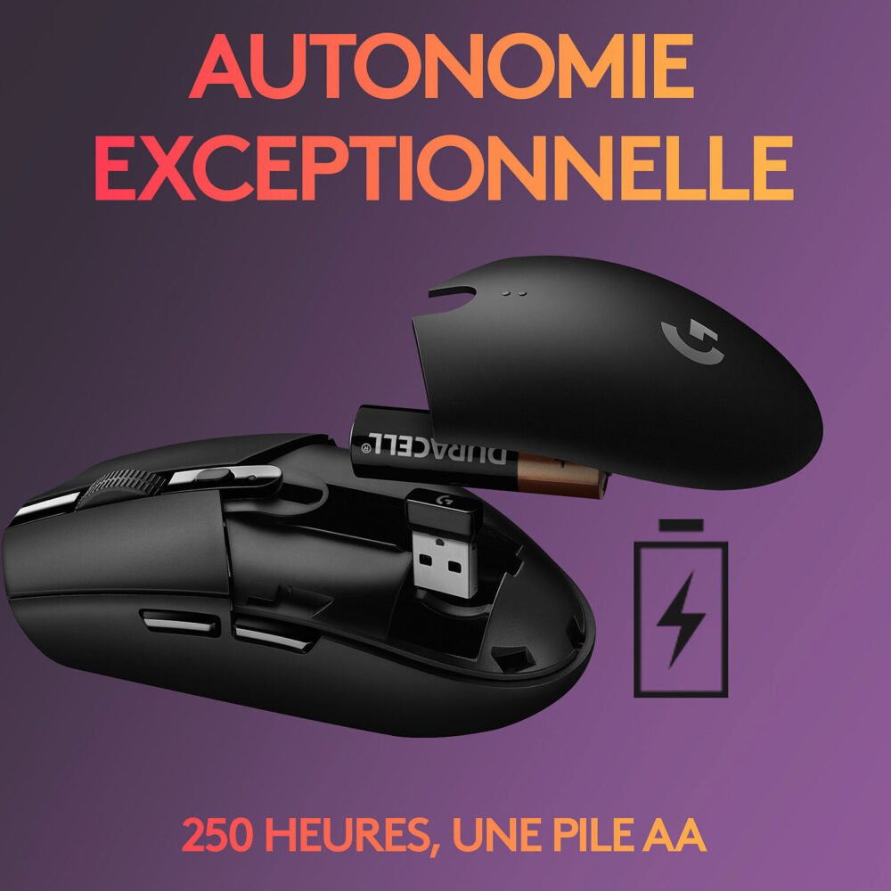 Logitech G G305 Lightspeed Wireless Gaming Mouse (Noir)