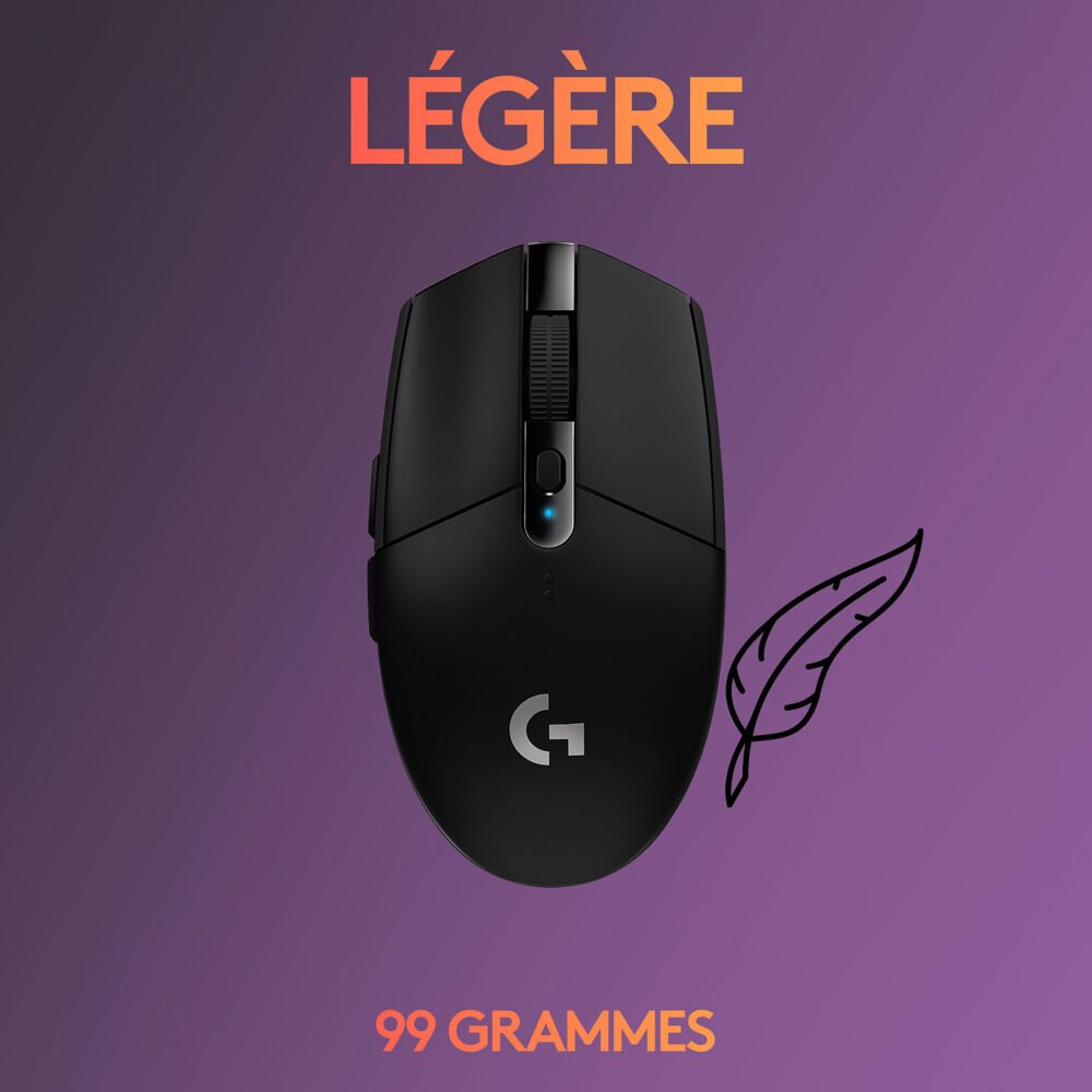 Logitech G G305 Lightspeed Wireless Gaming Mouse (Noir)