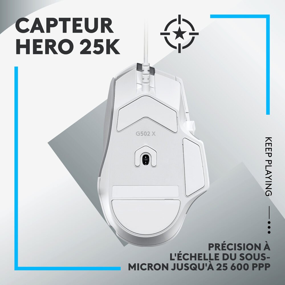 Logitech G G502X Blanc