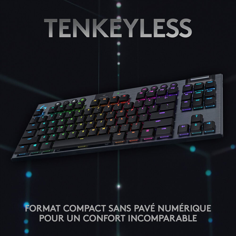 Logitech G G915 Tenkeyless Lightspeed Carbone (Tactile Version)