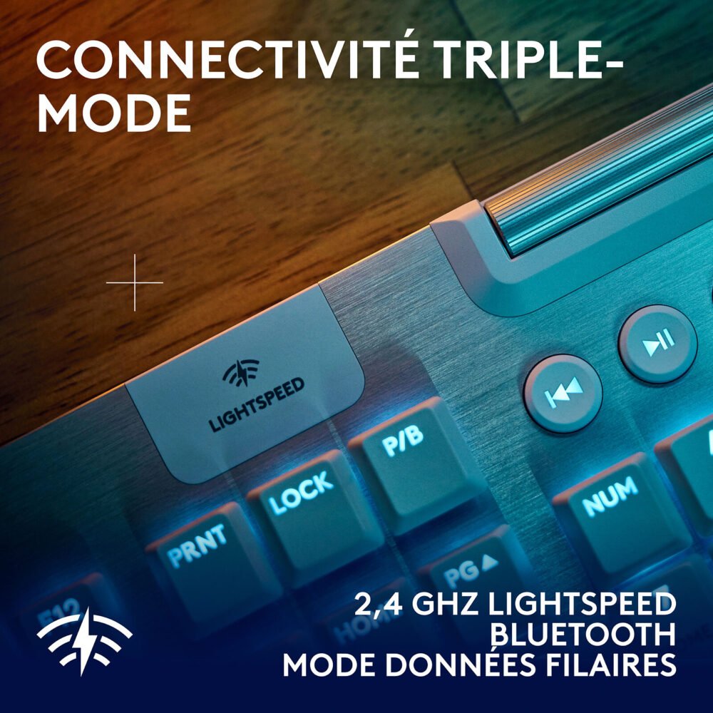 Logitech G G915X Lightspeed Blanc (Tactile Version)