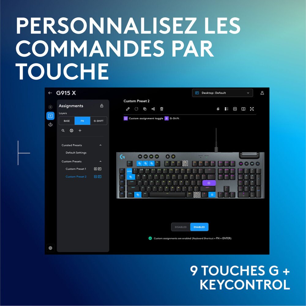 Logitech G G915X Noir (Tactile Version)