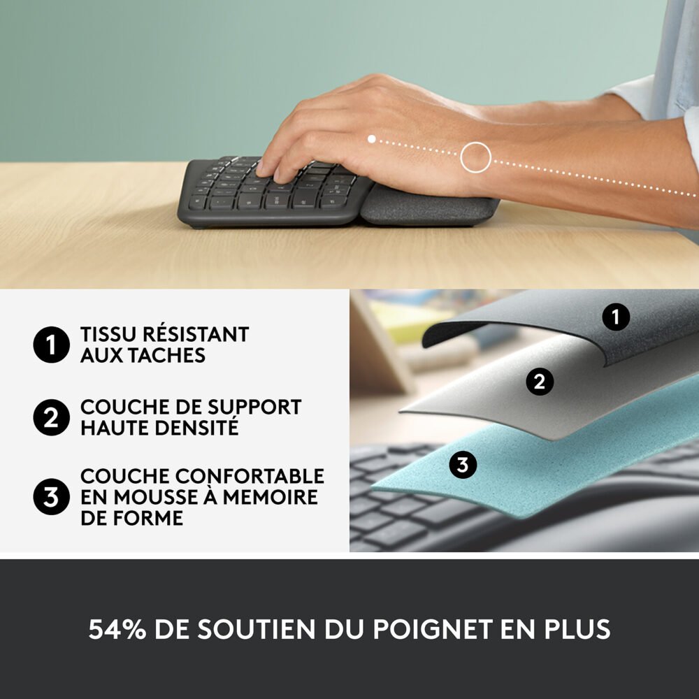 Logitech K860 Ergo - Remis à Neuf