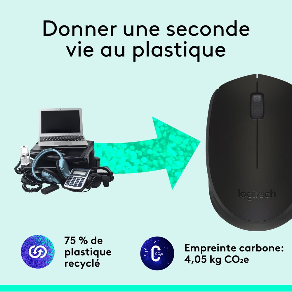 Logitech M171 Wireless Mouse (Noir)