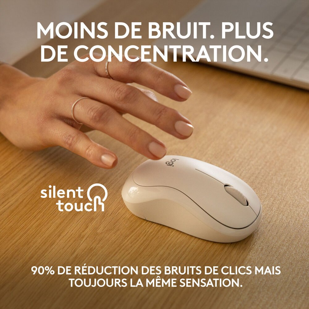 Logitech M240 Silent (Blanc Cassé)