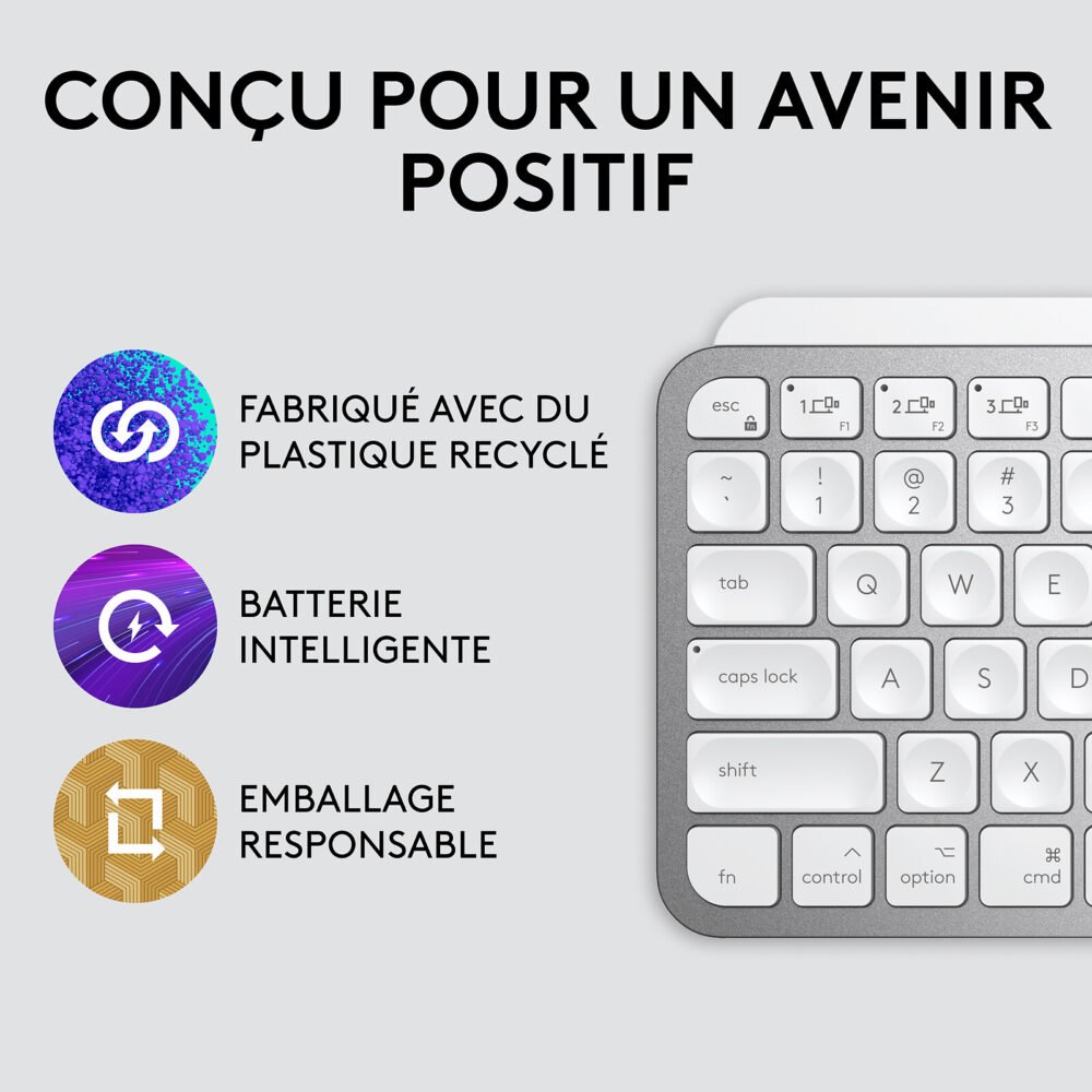 Logitech MX Keys Mini for Mac (Pâle) - Remis à Neuf