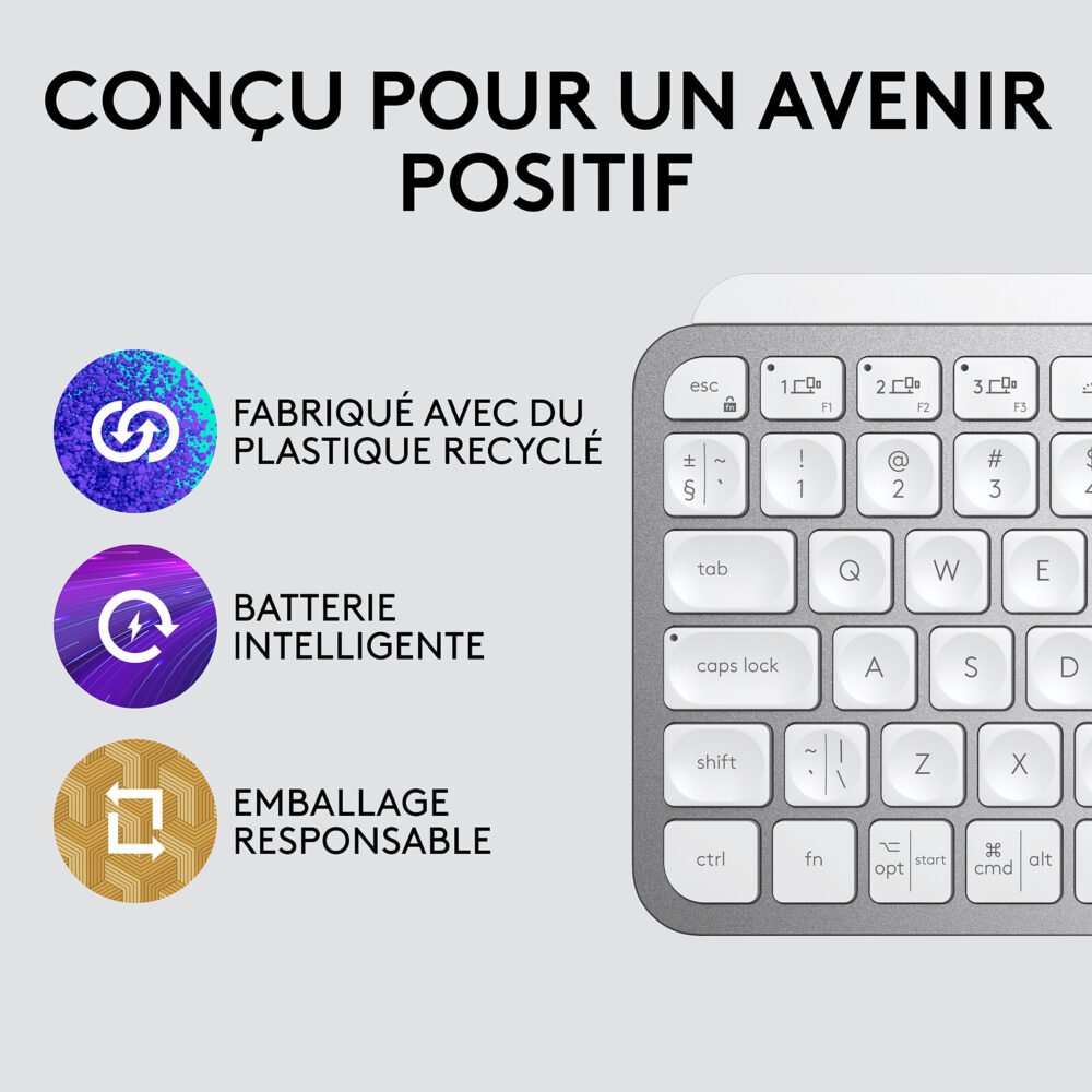 Logitech MX Keys Mini (Pâle) - Remis à Neuf