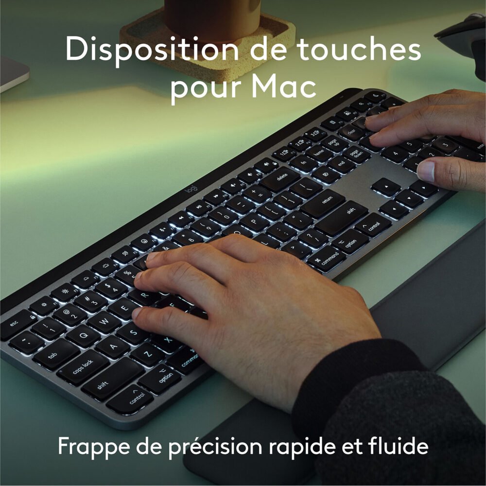 Logitech MX Keys S for Mac (Gris Pâle)