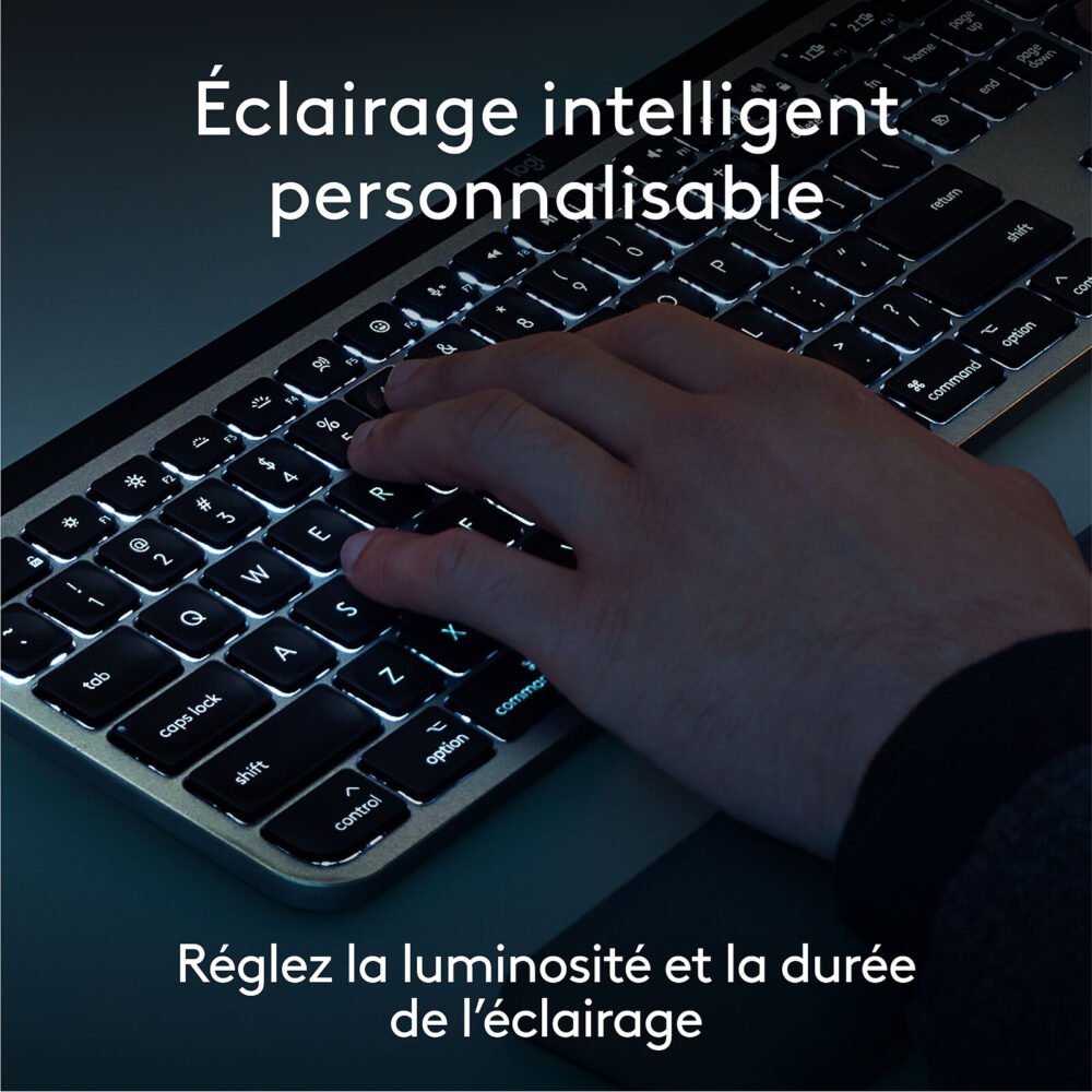 Logitech MX Keys S for Mac (Gris Pâle)