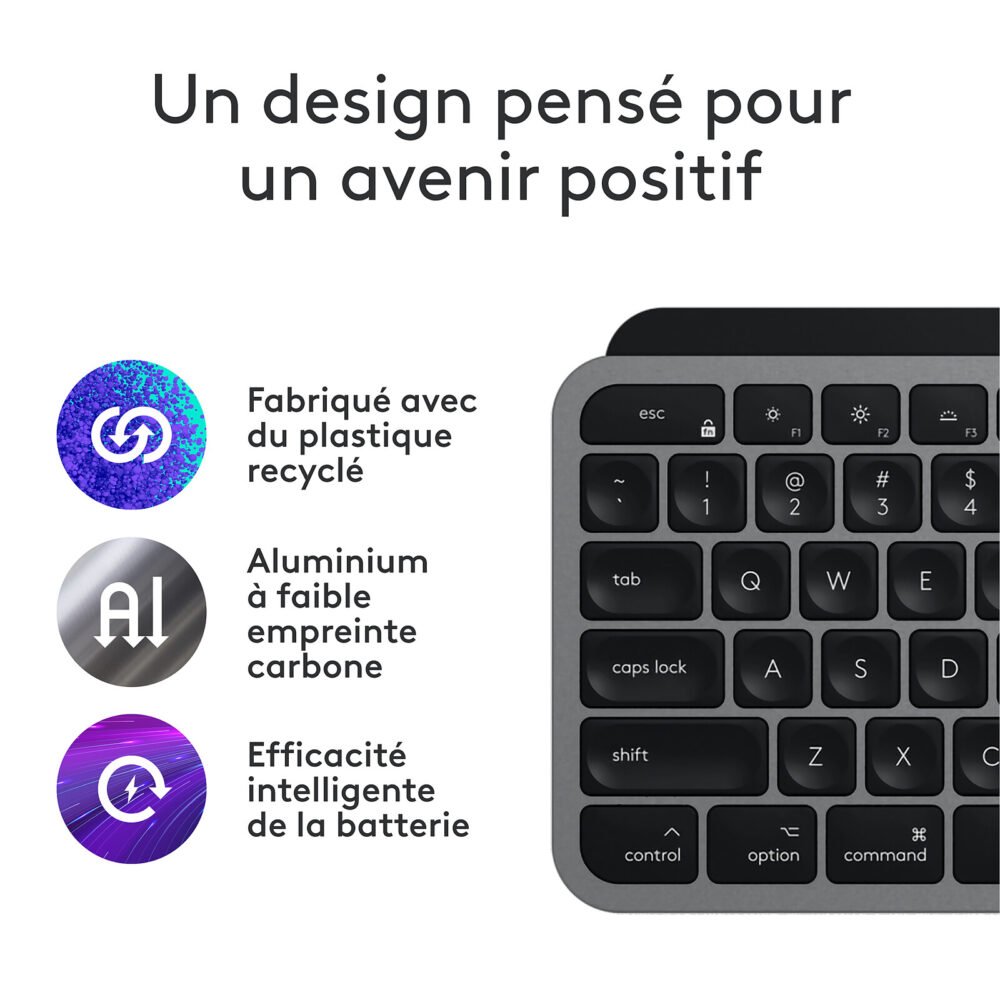 Logitech MX Keys S for Mac (Gris Sidéral)