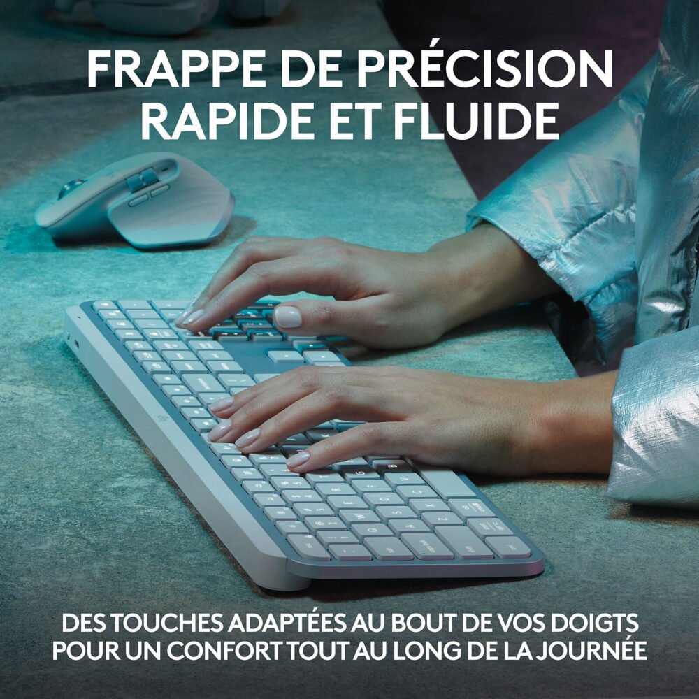 Logitech MX Keys S (Gris Pâle) - Remis à Neuf