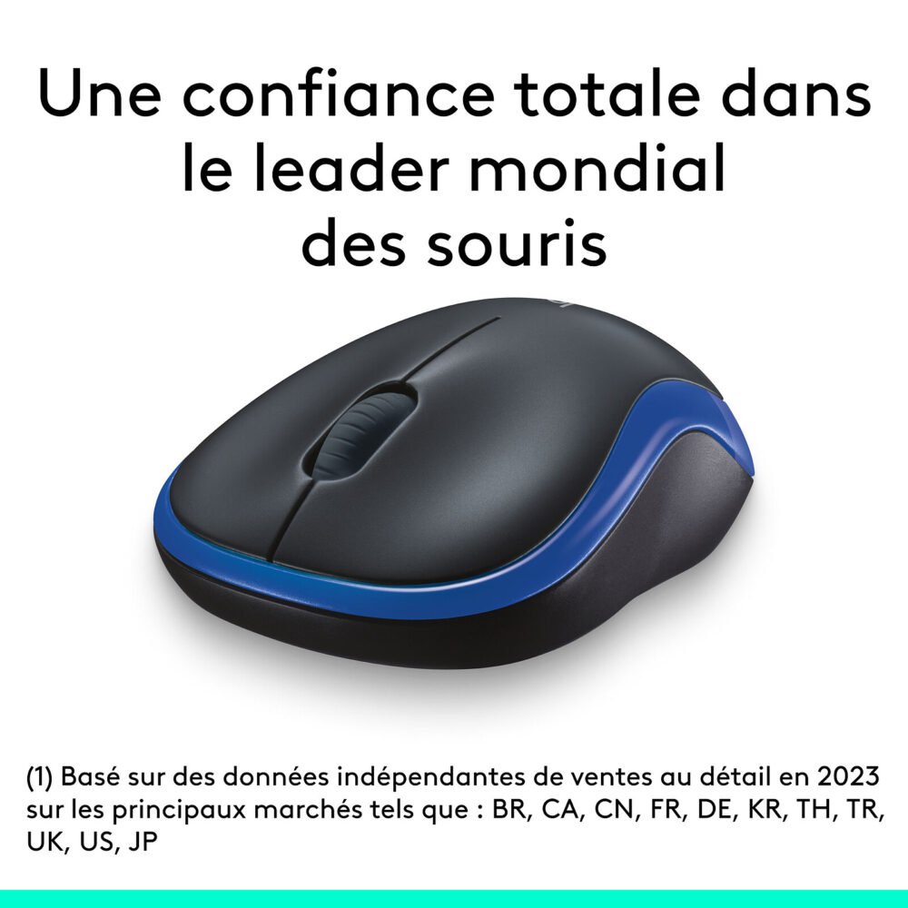 Logitech Wireless Mouse M185 (Bleu)